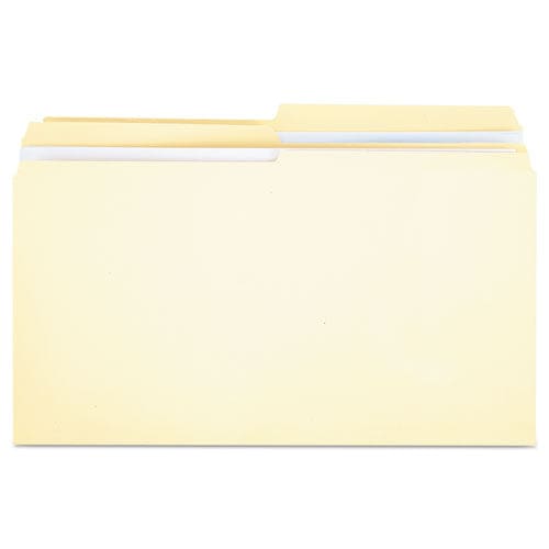 Universal Double-ply Top Tab Manila File Folders 1/2-cut Tabs: Assorted Legal Size 0.75 Expansion Manila 100/box - School Supplies -
