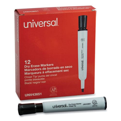 Universal Dry Erase Marker Broad Chisel Tip Black Dozen - School Supplies - Universal™
