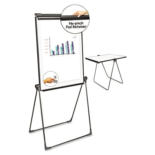 Universal Foldable Double-sided Dry Erase Easel Two Configurations 29 X 41 White Surface Black Plastic Frame - School Supplies - Universal®