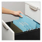 Universal Four-section Pressboard Classification Folders 1.75 Expansion 1 Divider 4 Fasteners Letter Size Light Blue 20/box - School