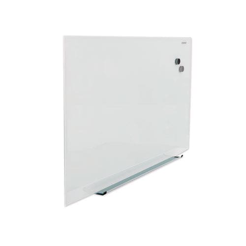 Universal Frameless Magnetic Glass Marker Board 36 X 24 White Surface - School Supplies - Universal®