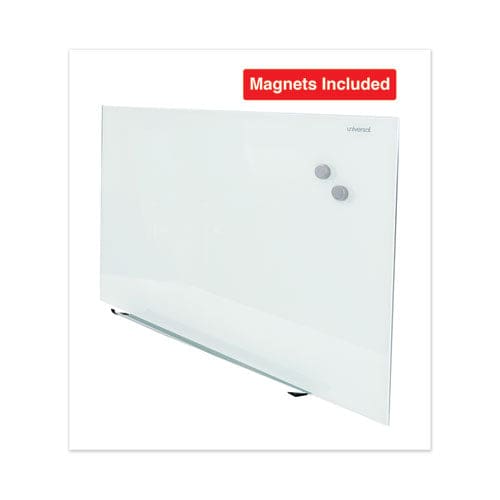 Universal Frameless Magnetic Glass Marker Board 48 X 36 White Surface - School Supplies - Universal®