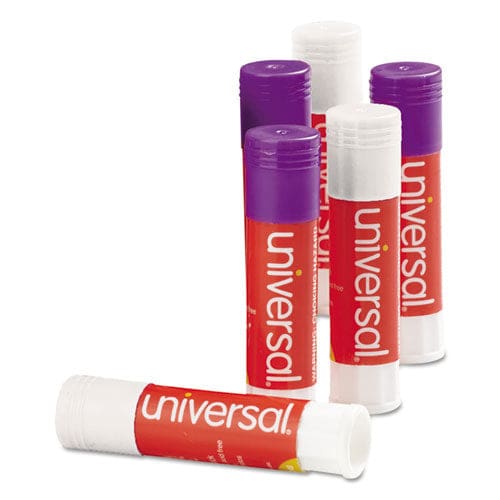 Universal Glue Stick 0.74 Oz Applies And Dries Clear 12/pack - School Supplies - Universal®