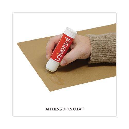 Universal Glue Stick 1.3 Oz Applies And Dries Clear 12/pack - School Supplies - Universal®