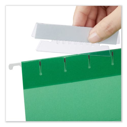 Universal Hanging File Folder Plastic Index Tabs 1/3-cut Clear 3.5 Wide 25/pack - Office - Universal®