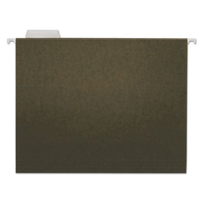 Universal Hanging File Folders Letter Size 1/5-cut Tabs Standard Green 25/box - School Supplies - Universal®