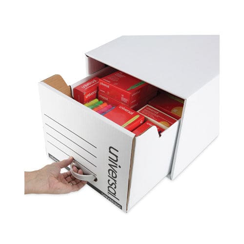 Universal Heavy-duty Storage Drawers Letter Files 14 X 25.5 X 11.5 White 6/carton - School Supplies - Universal®