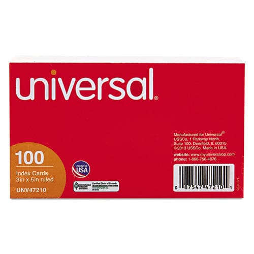 Universal Index Cards Ruled 4 X 6 Assorted 100/pack - School Supplies - Universal®
