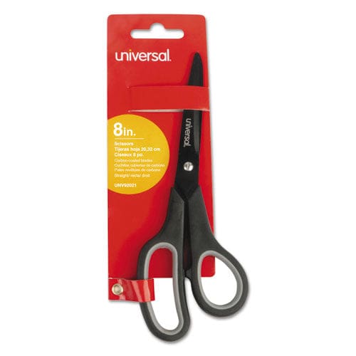 Universal Industrial Carbon Blade Scissors 8 Long 3.5 Cut Length Black/gray Straight Handle - Office - Universal®