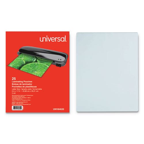 Universal Laminating Pouches 3 Mil 9 X 14.5 Matte Clear 25/pack - Technology - Universal®