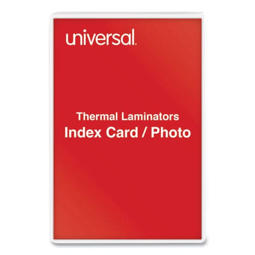 Universal Laminating Pouches 5 Mil 6.5 X 4.38 Crystal Clear 100/box - Technology - Universal®