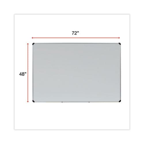 Universal Magnetic Steel Dry Erase Marker Board 72 X 48 White Surface Aluminum/plastic Frame - School Supplies - Universal®