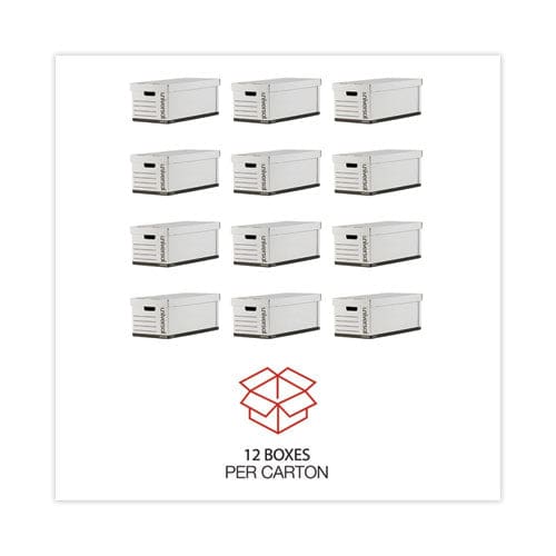 Universal Medium-duty Easy Assembly Storage Box Letter Files White 12/carton - School Supplies - Universal®