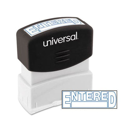 Universal Message Stamp Entered Pre-inked One-color Blue - Office - Universal®