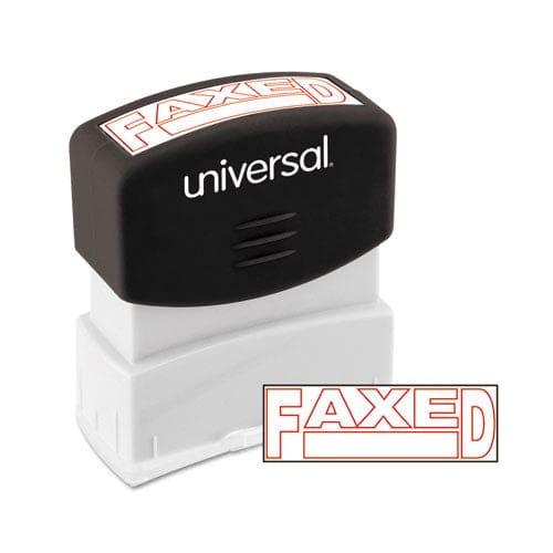 Universal Message Stamp Faxed Pre-inked One-color Red - Office - Universal®