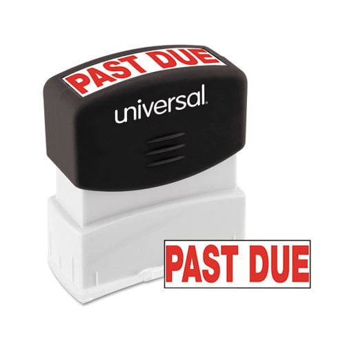 Universal Message Stamp Past Due Pre-inked One-color Red - Office - Universal®