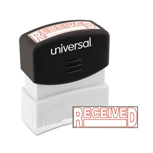 Universal Message Stamp Received Pre-inked One-color Red - Office - Universal®