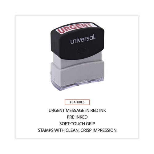 Universal Message Stamp Urgent Pre-inked One-color Red - Office - Universal®