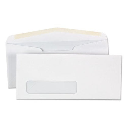 Universal Open-side Business Envelope 1 Window #10 Commercial Flap Gummed Closure 4.13 X 9.5 White 500/box - Office - Universal®