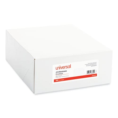 Universal Open-side Business Envelope #10 Commercial Flap Side Seam Gummed Closure 4.13 X 9.5 White 500/box - Office - Universal®