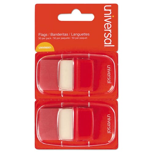 Universal Page Flags Red 50 Flags/dispenser 2 Dispensers/pack - Office - Universal®