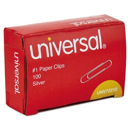 Universal Paper Clips #1 Smooth Silver 100 Clips/pack 12 Packs/carton - Office - Universal®