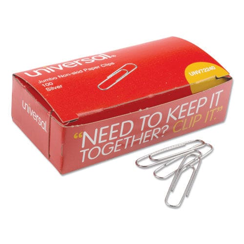 Universal Paper Clips Jumbo Smooth Silver 100/box - Office - Universal®