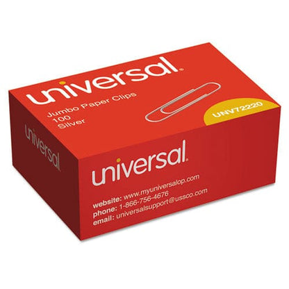 Universal Paper Clips Jumbo Smooth Silver 100/box - Office - Universal®