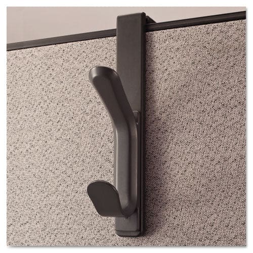 Universal Recycled Cubicle Double Coat Hook Plastic Charcoal - Furniture - Universal®
