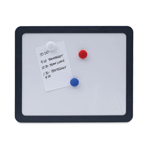 Universal Recycled Cubicle Dry Erase Board 15.88 X 12.88 White Surface Charcoal Plastic Frame - School Supplies - Universal®