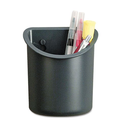 Universal Recycled Plastic Cubicle Pencil Cup 4.25 X 2.5 X 5 Wall Mount Charcoal - Furniture - Universal®