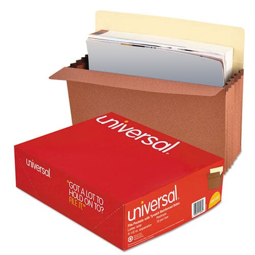 Universal Redrope Expanding File Pockets 5.25 Expansion Letter Size Redrope 10/box - School Supplies - Universal®