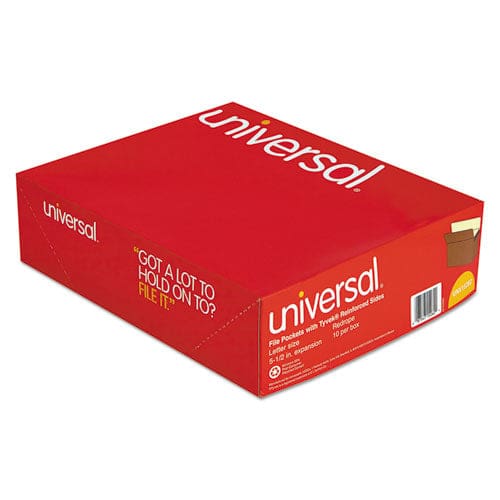 Universal Redrope Expanding File Pockets 5.25 Expansion Letter Size Redrope 10/box - School Supplies - Universal®