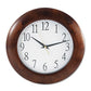Universal Round Wood Wall Clock 12.75 Overall Diameter Cherry Case 1 Aa (sold Separately) - Office - Universal®