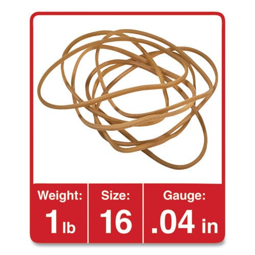 Universal Rubber Bands Size 16 0.04 Gauge Beige 1 Lb Box 1,900/pack - Office - Universal®