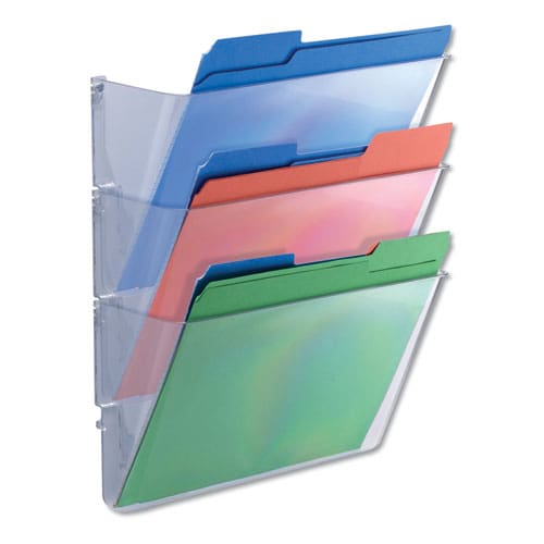 Universal Wall Files 3 Sections Letter Size 13 X 4 X 14 Clear 3/set - Office - Universal®