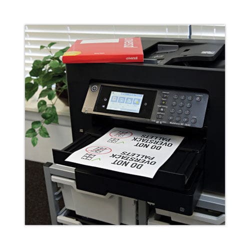 Universal White Labels Inkjet/laser Printers 5.5 X 8.5 White 2/sheet 100 Sheets/pack - Office - Universal®