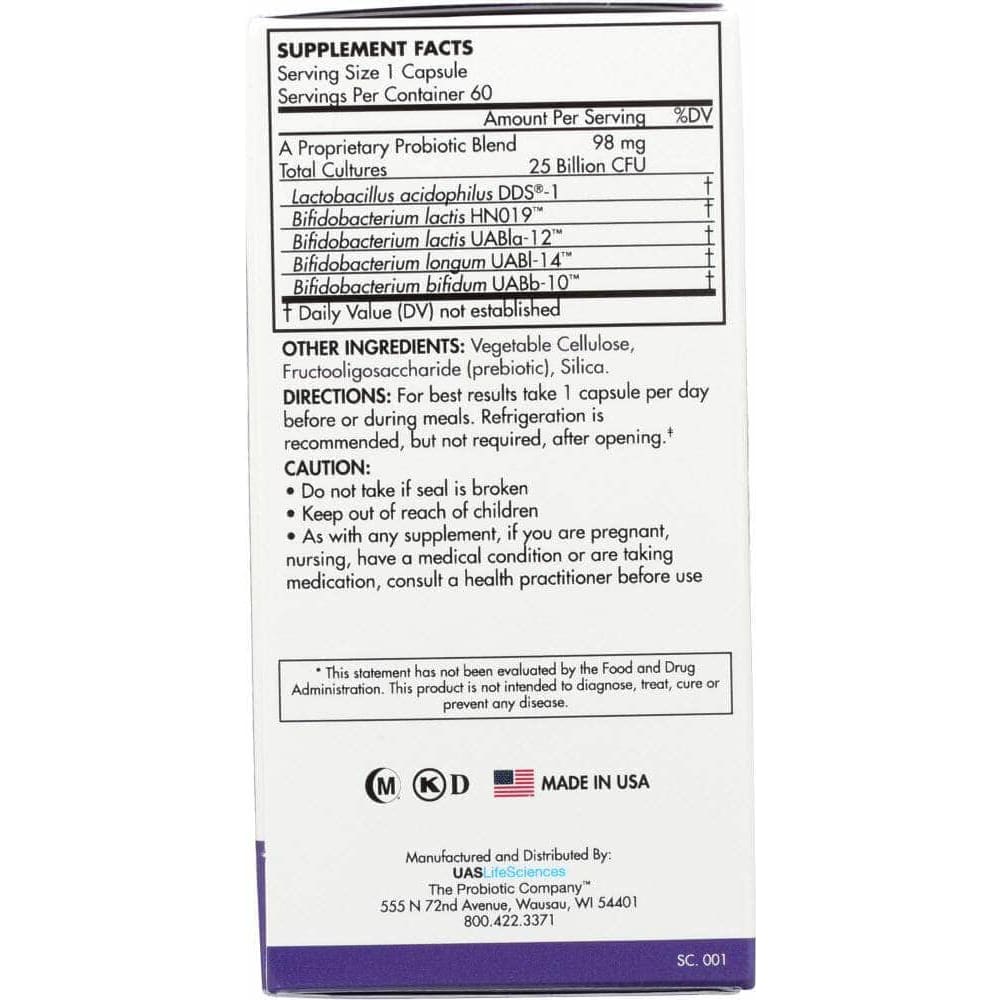 UP4 Up4 Probiotics With Dds -1 Senior Capsules, 60 Caps