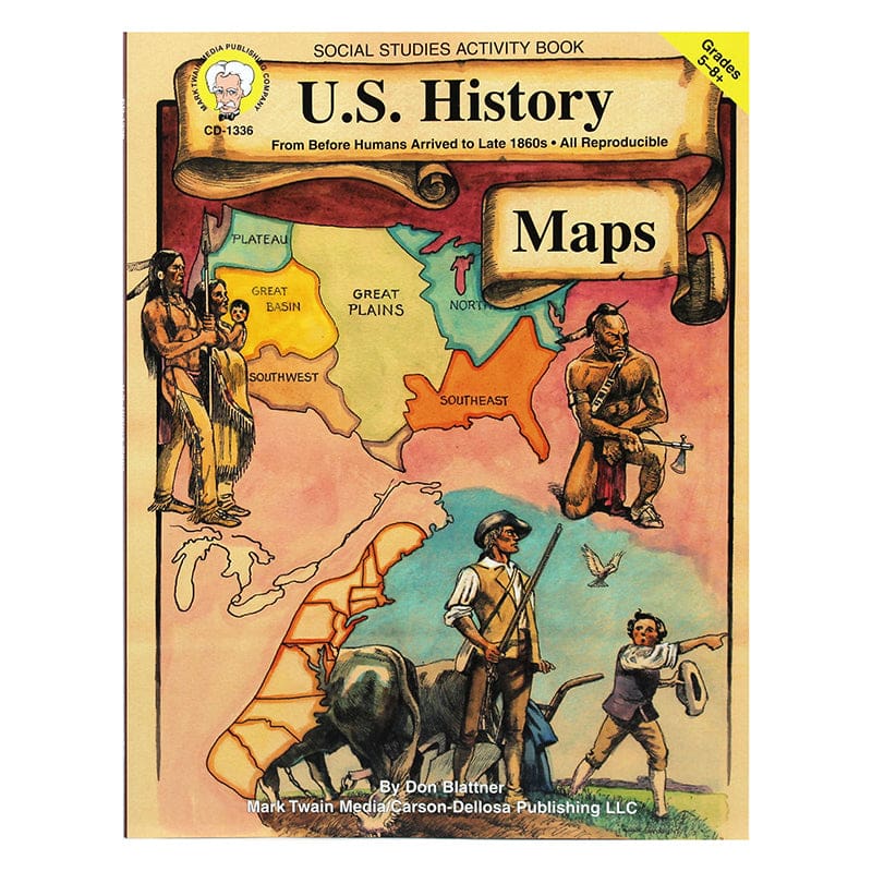 Us History Maps Resource Book Grades 5-8 (Pack of 3) - Maps & Map Skills - Carson Dellosa Education