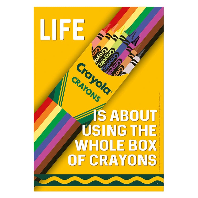 Use The Whole Box Of Crayons Poster Crayola 13 X 19In (Pack of 12) - Motivational - Eureka