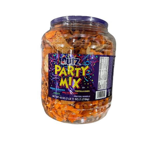 UTZ snacks party mix barrel, 43 oz. ShelHealth