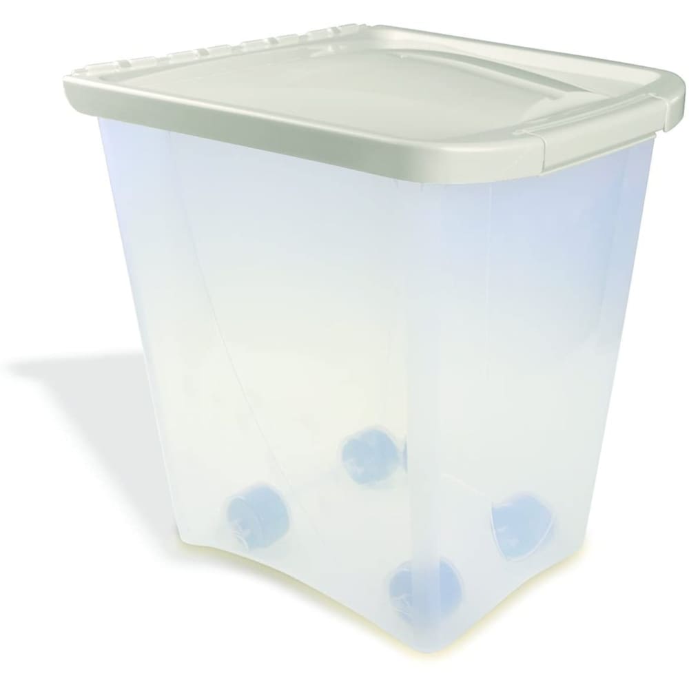 Van Ness Plastics Pet Food Container White Clear 25 Pounds - Pet Supplies - Van Ness