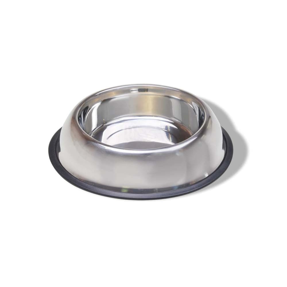Van Ness Plastics Stainless Steel Non Tip Dog Bowl w/Rubber Ring 16oz - Pet Supplies - Van Ness