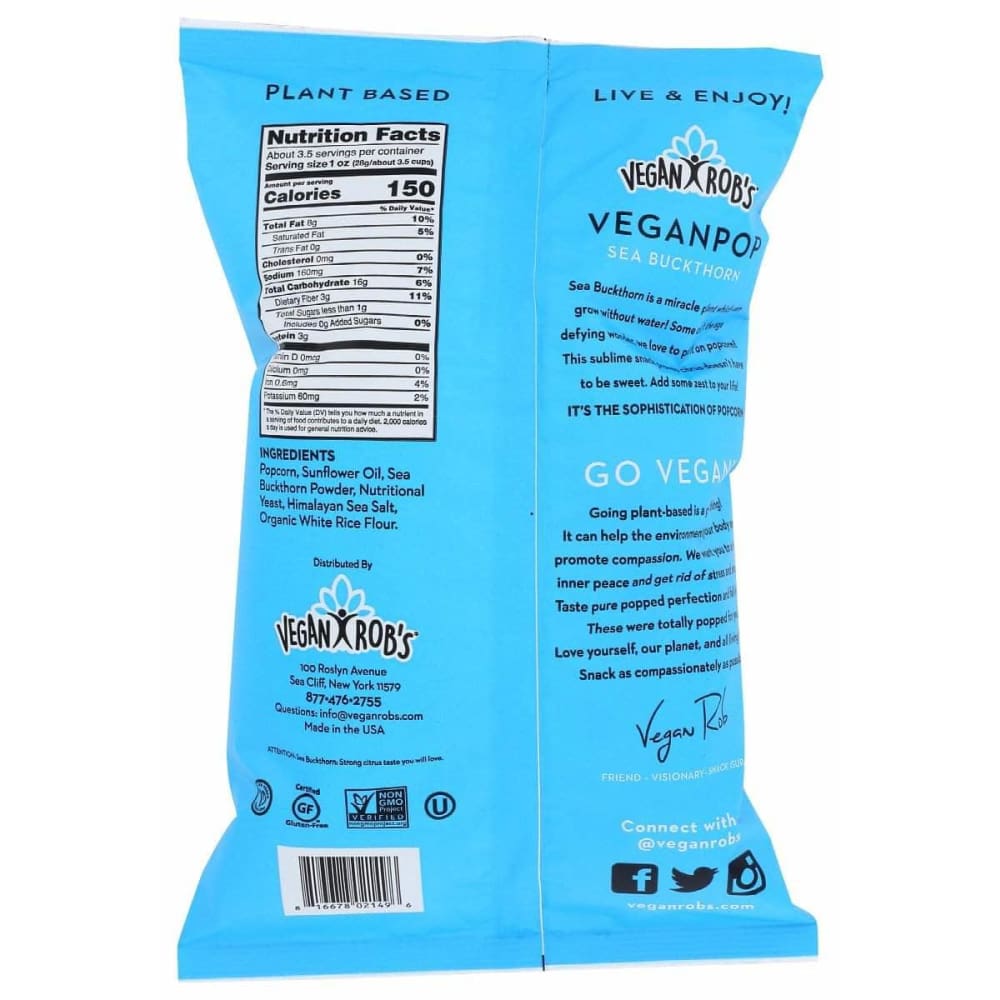 VEGANROBS Veganrobs Popcorn Sea Buckthorn, 3.25 Oz