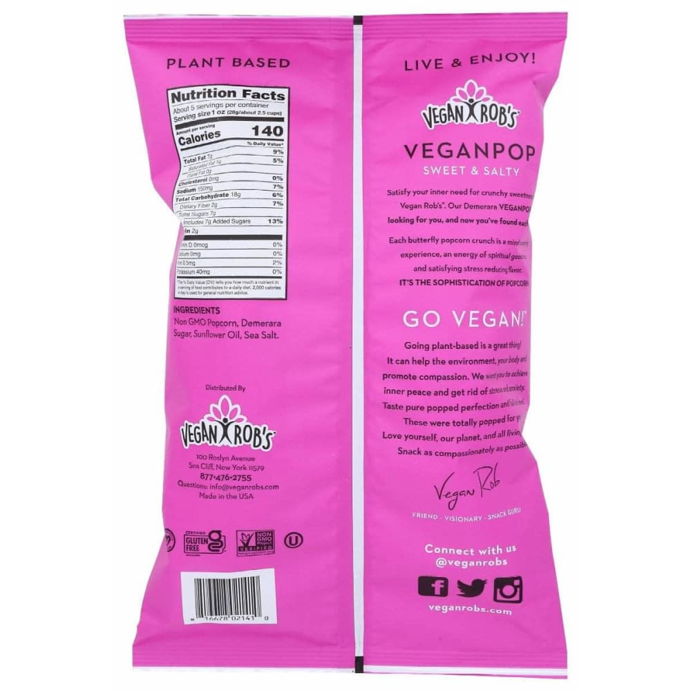 VEGANROBS Veganrobs Popcorn Sweet And Salty, 4.75 Oz