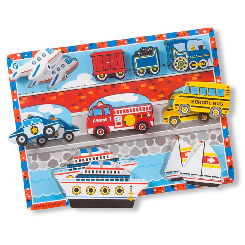 Vehicles Chunky Puzzle (Pack of 3) - Wooden Puzzles - Melissa & Doug