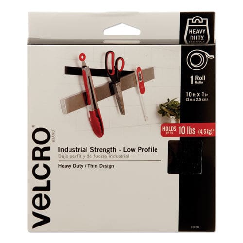 VELCRO Brand Low-profile Industrial-strength Heavy-duty Fasteners 1 X 10 Ft Black - Office - VELCRO® Brand