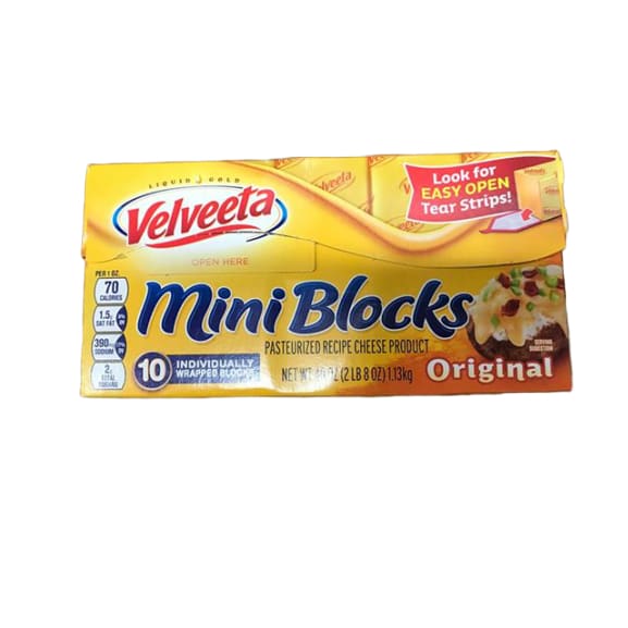 Velveeta Mini Cheese Blocks, 40 oz Box - ShelHealth.Com