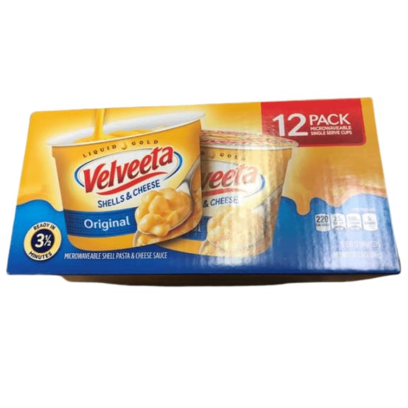 Velveeta Original Shells and Cheese Single Serve Microwave Dinner, 2.39 oz (Pack of 12) - ShelHealth.Com