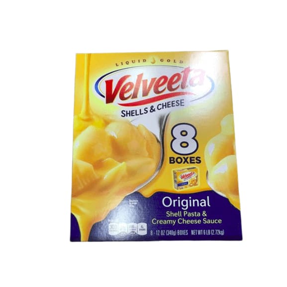 Velveeta Shells & Cheese Dinner (12 oz Boxes, Pack of 8) - ShelHealth.Com